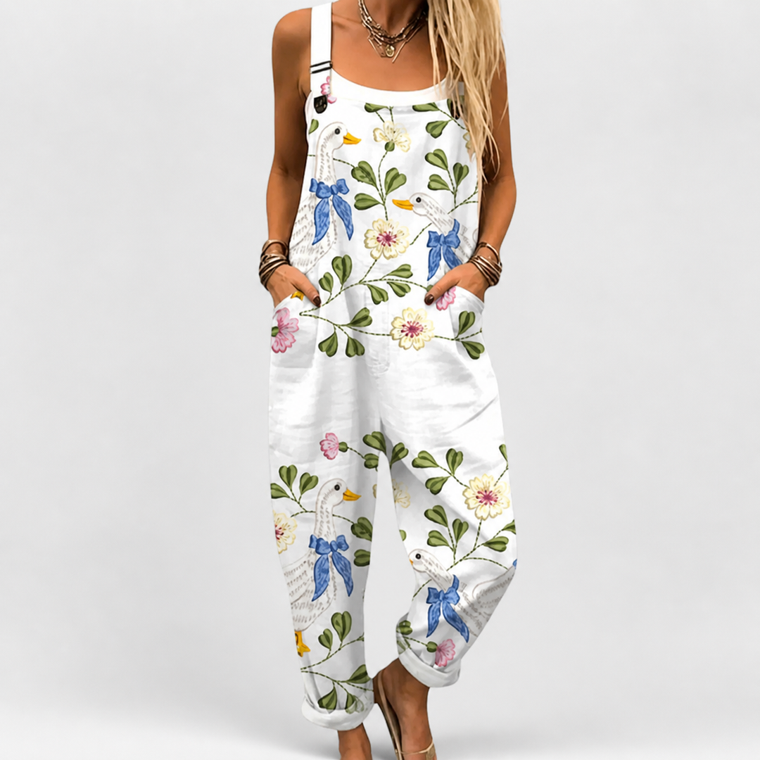 ISABELLA | Salopette Jardin Blanc