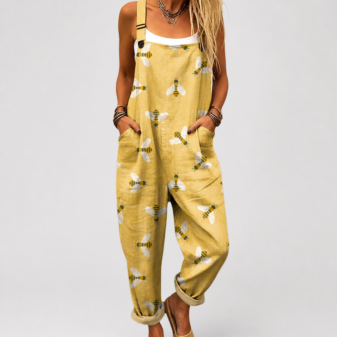 SAVANNA | Salopette Animaux Beige