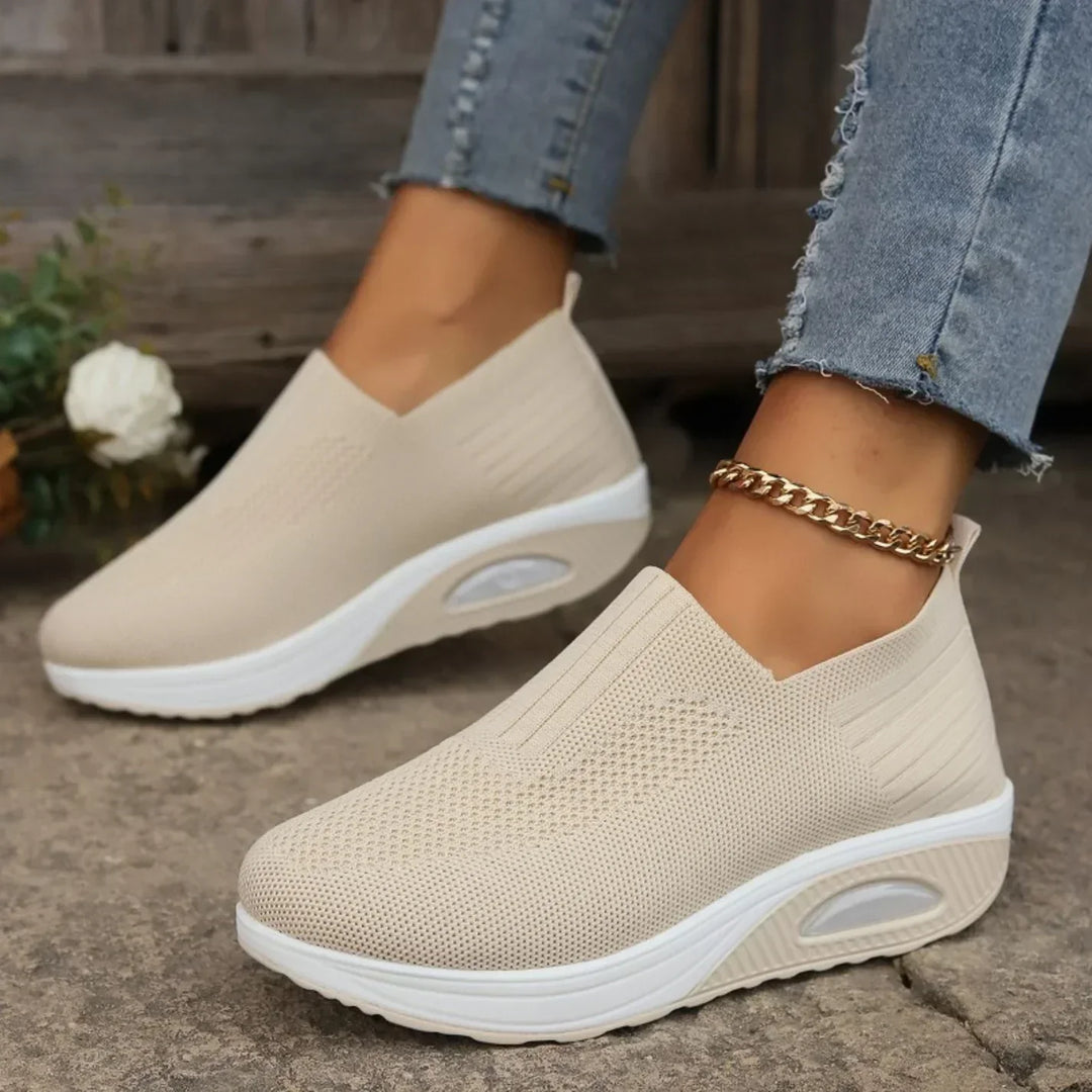 Laurence™ — Baskets slip-on compensées confort quotidien