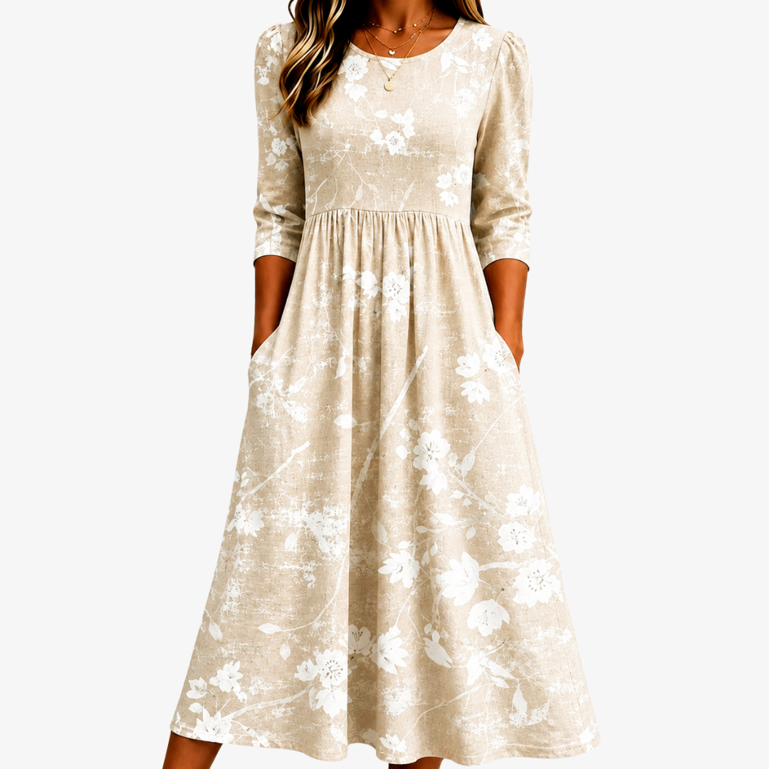 Soft Meadow Blossom Everyday | Robe Midi Fleurie