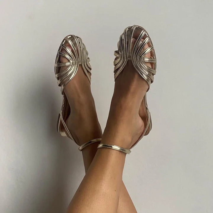 Vittoria | Sandales bijoux dorées