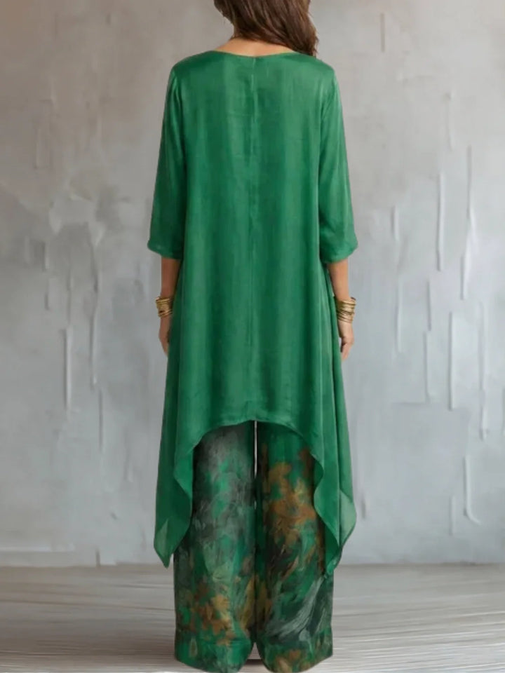 Ginevra | Ensemble fluide asymétrique à imprimé floral
