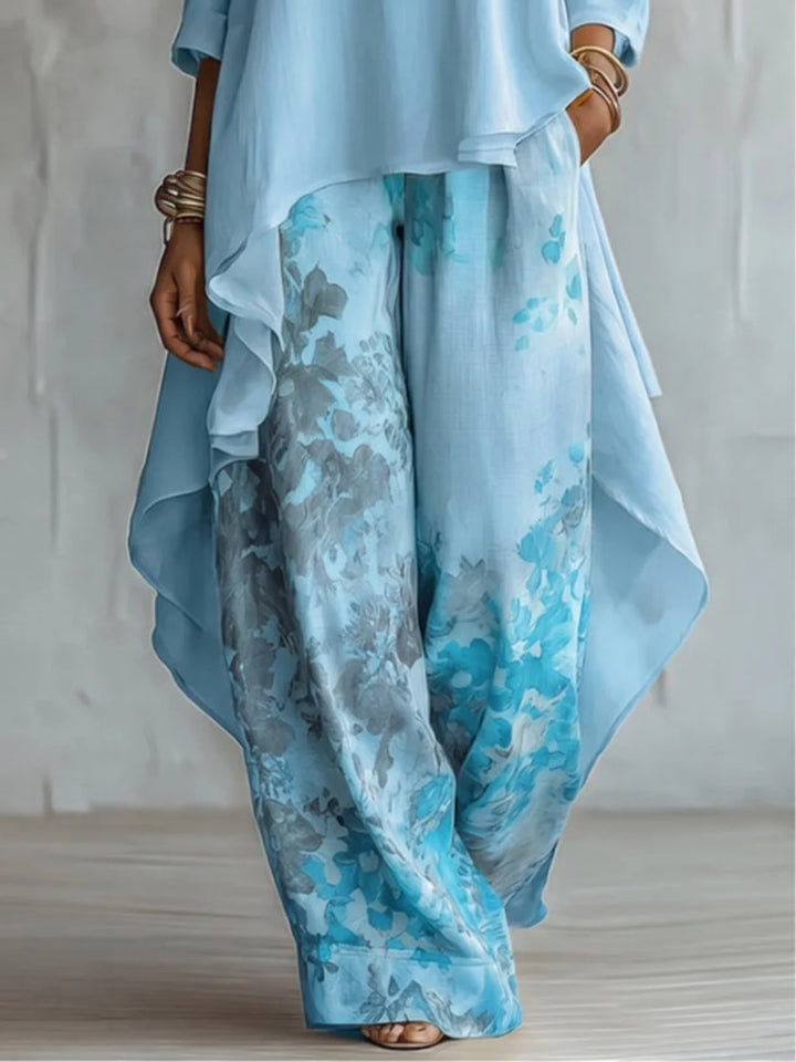 Ginevra | Ensemble fluide asymétrique à imprimé floral