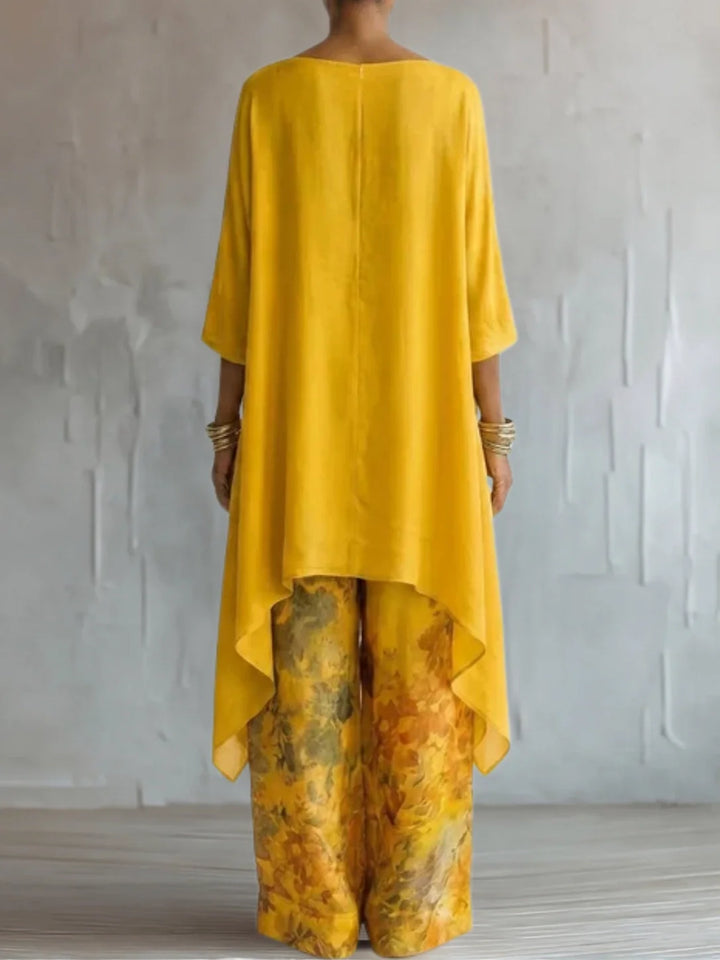 Ginevra | Ensemble fluide asymétrique à imprimé floral