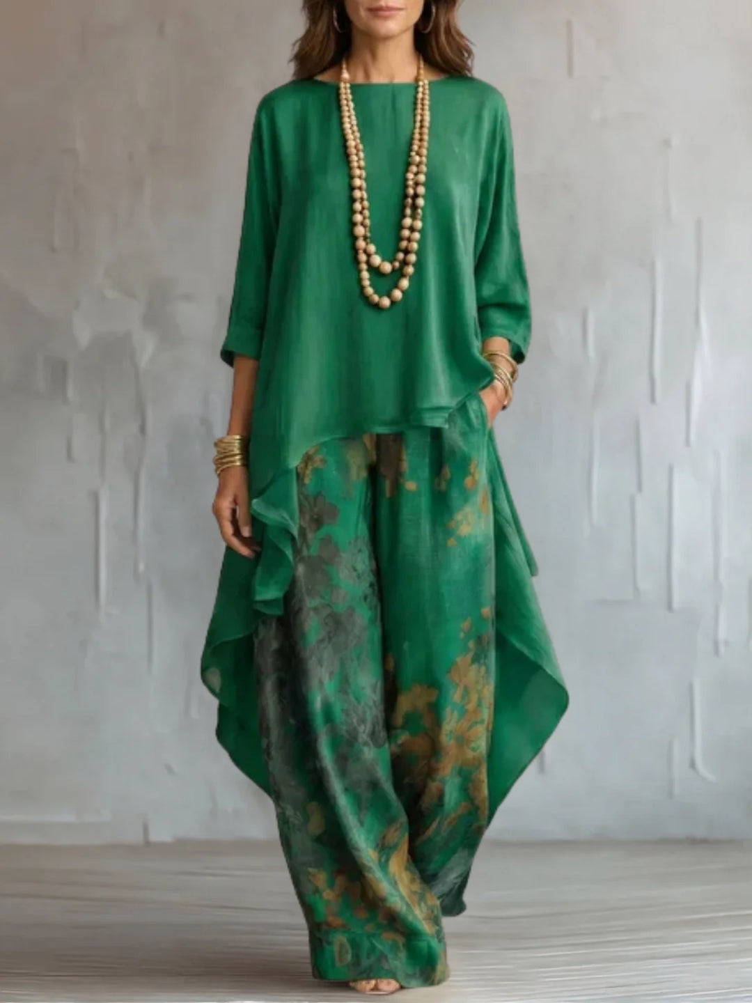 Ginevra | Ensemble fluide asymétrique à imprimé floral