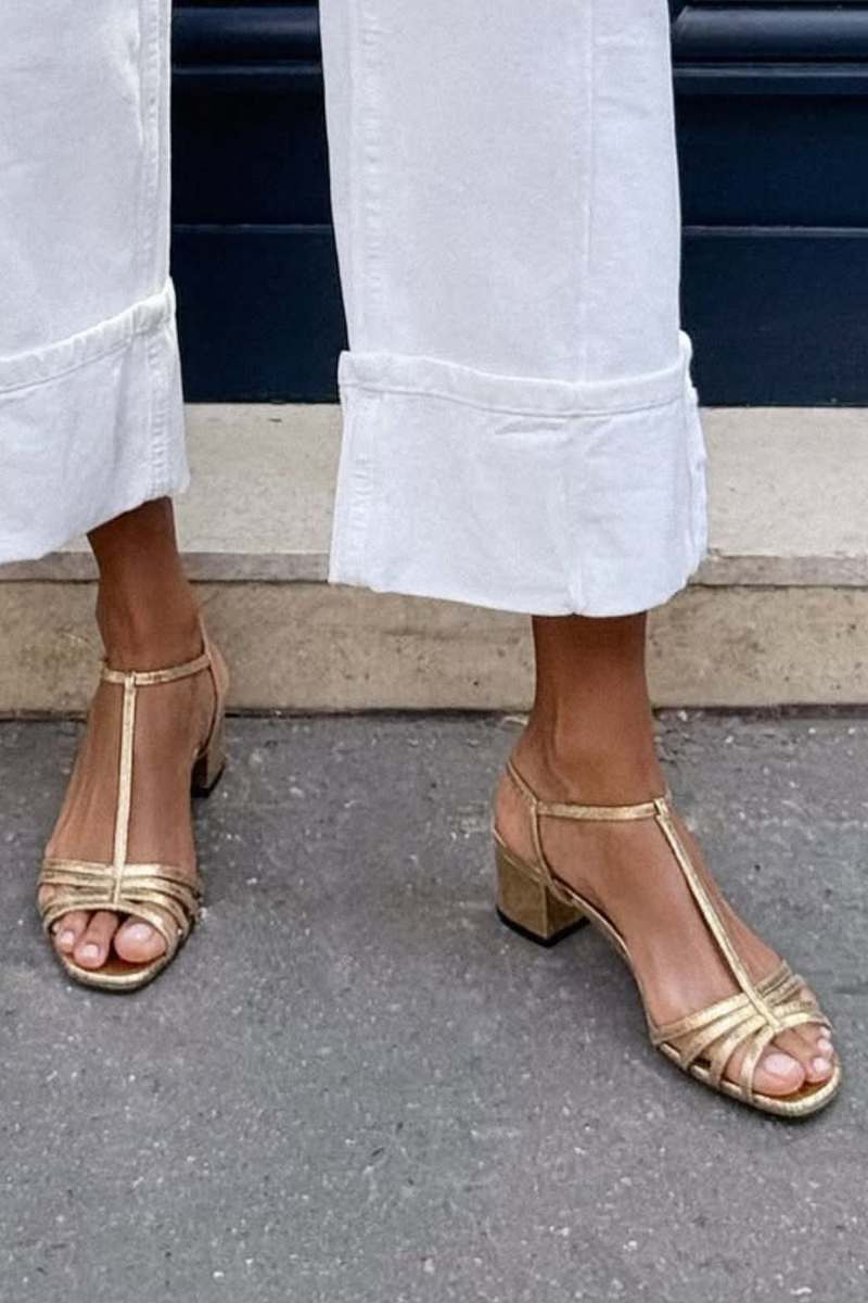 Allegra | Sandales dorées Élégance Quotidienne