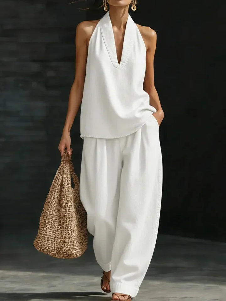 Martina | Ensemble long fluide à col en V