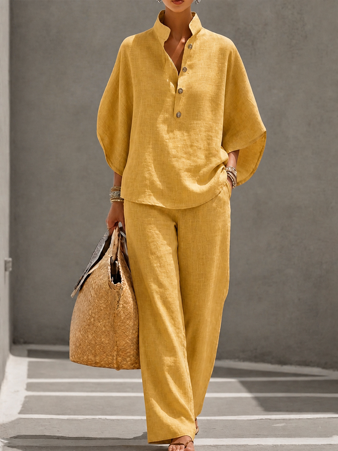 Carlotta | Ensemble deux pièces à pantalon palazzo