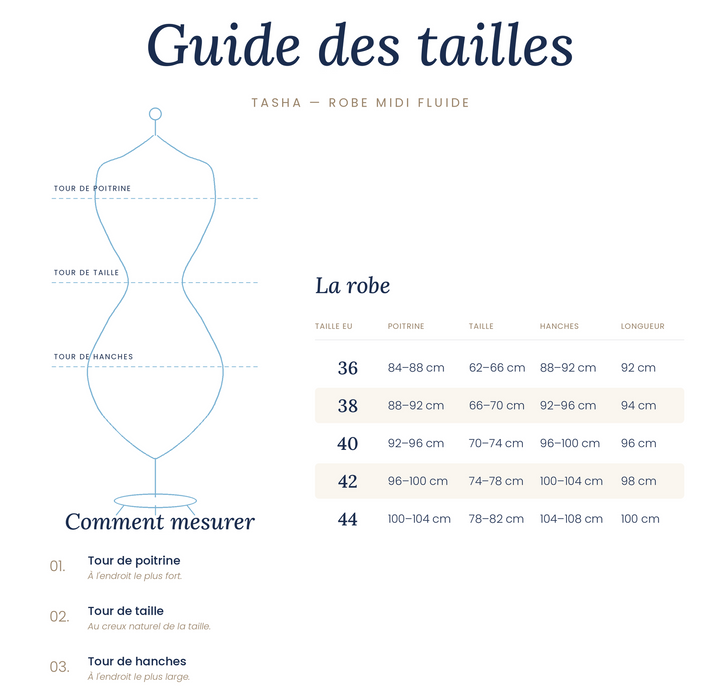 TASHA | ROBE MIDI FLUIDE ÉPANOUISSANTE