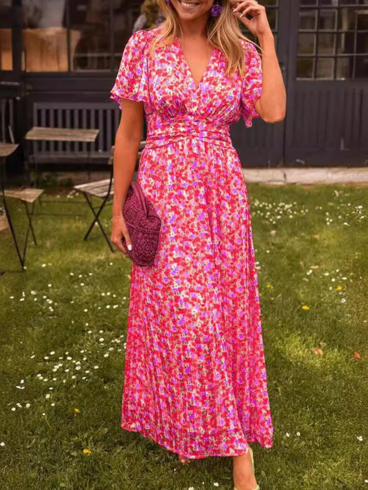 Élina – Robe longue fluide fleurie