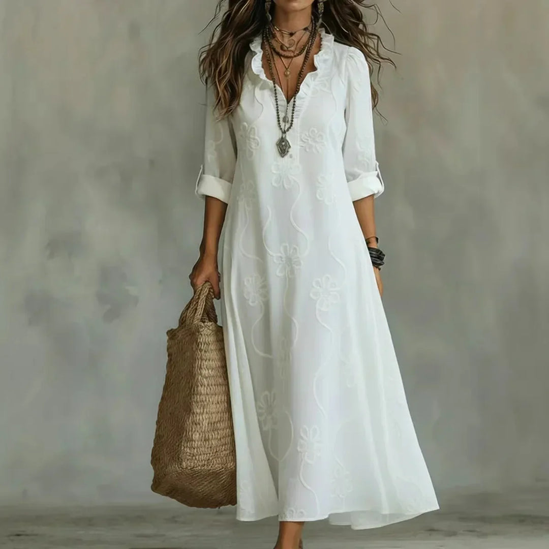 Sienna | Robe Longue Fleurie d'Été