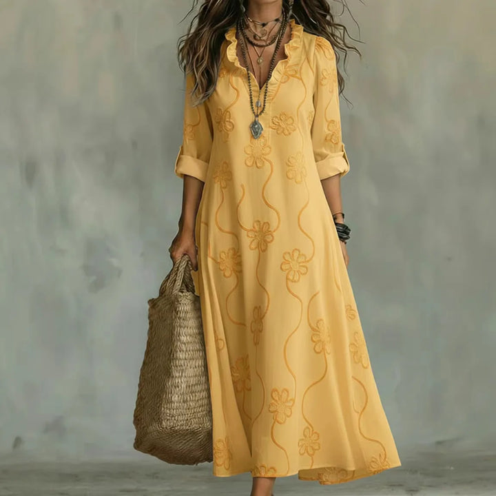 Sienna | Robe Longue Fleurie d'Été