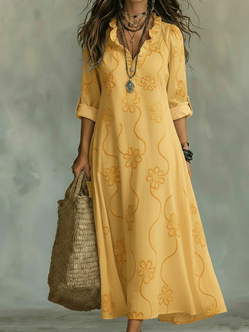 Sienna | Robe Longue Fleurie d'Été
