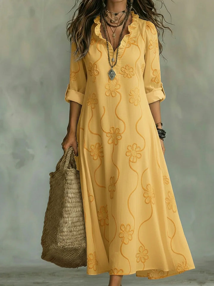 Sienna | Robe Longue Fleurie d'Été