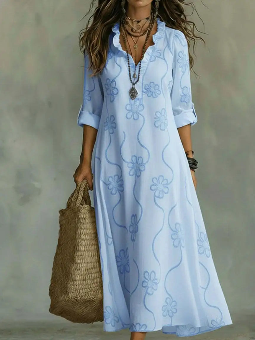 Sienna | Robe Longue Fleurie d'Été