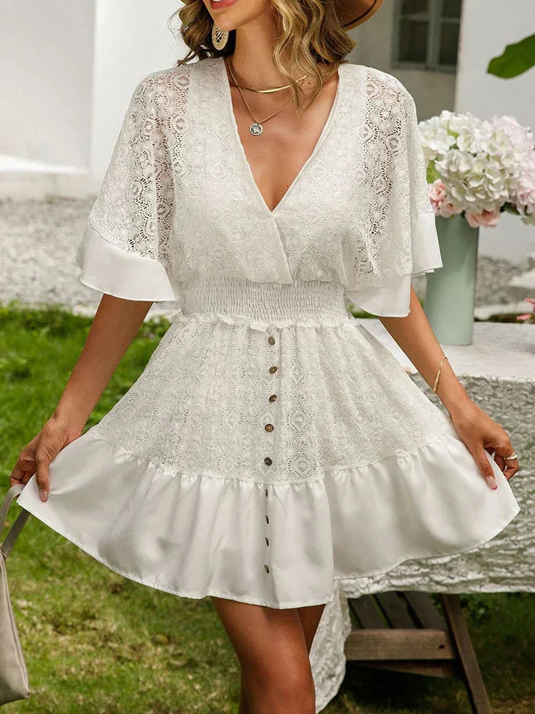 Carole - Robe en Dentelle Bohémienne