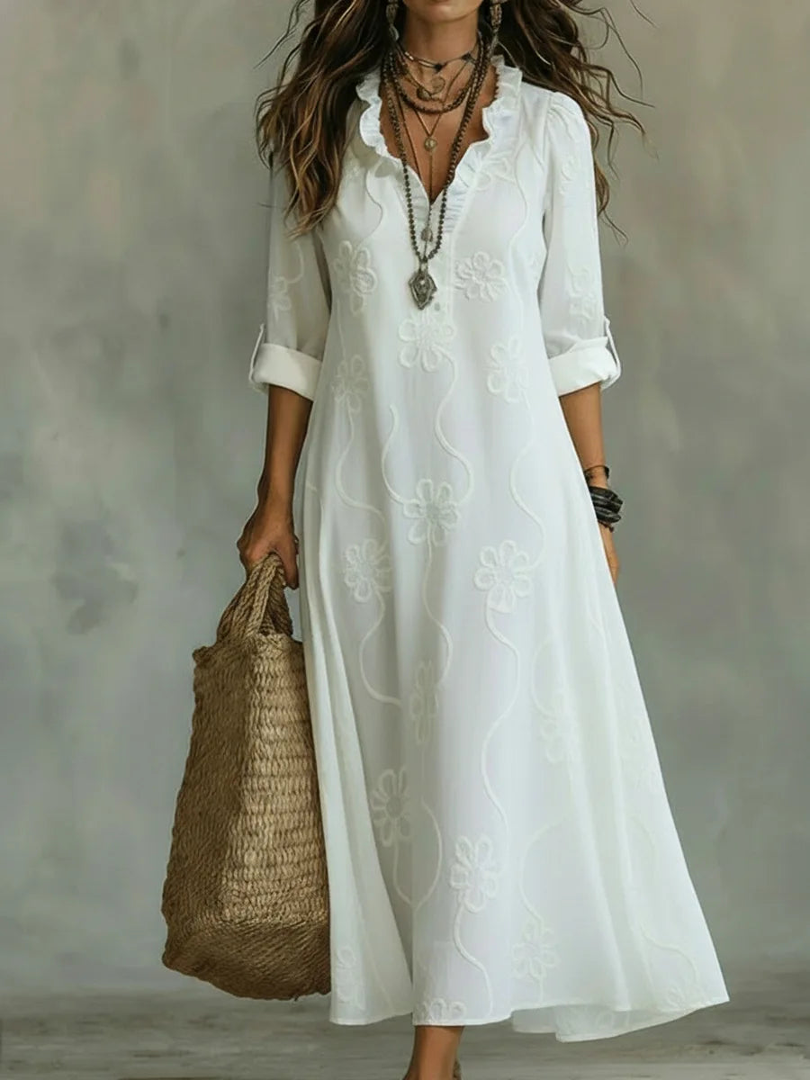 Sienna | Robe Longue Fleurie d'Été