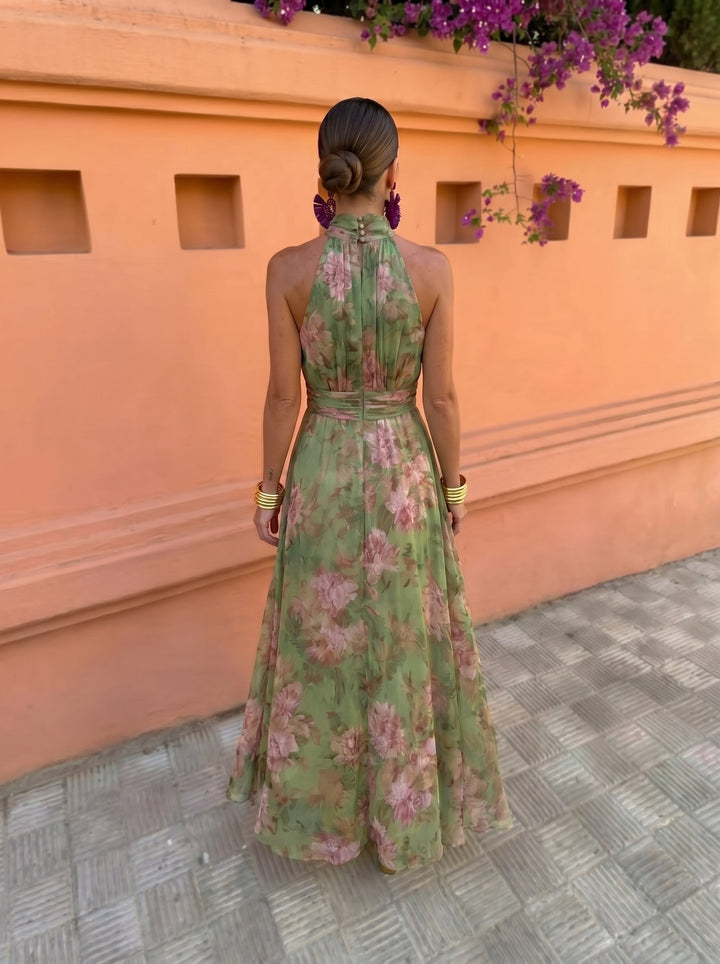 Fleur™ | Robe Longue Fleurie à Décolleté Plongeant