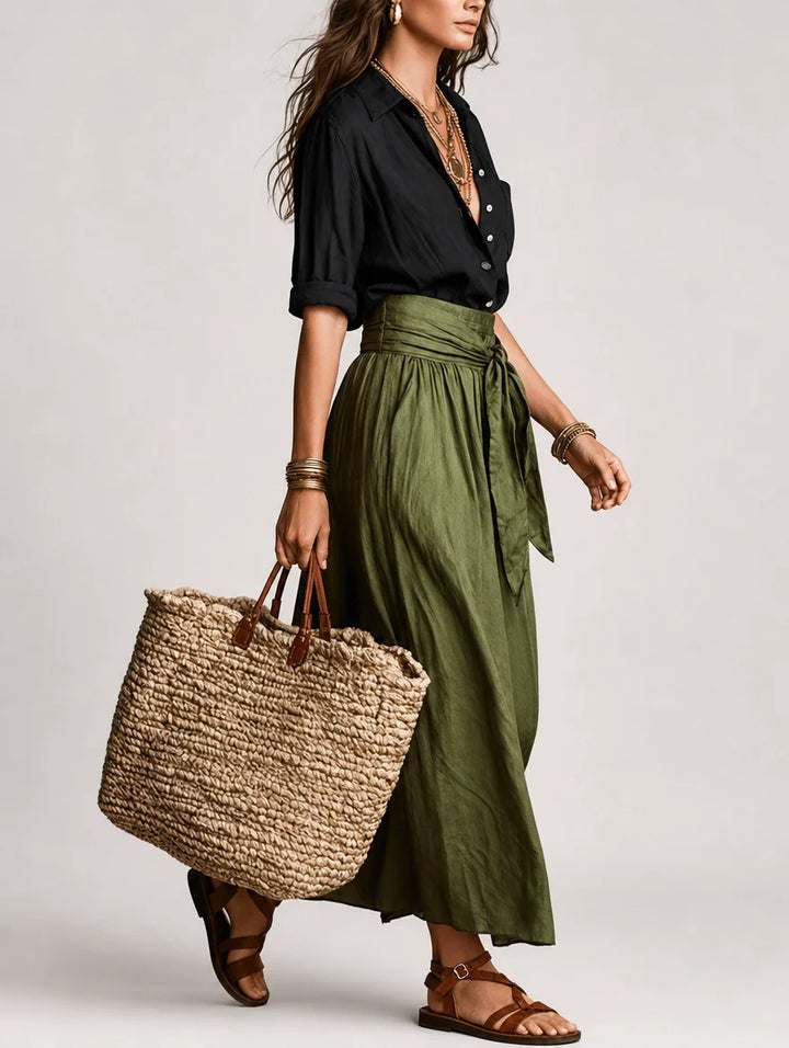 Martina | Robe longue asymétrique élégante et fluide